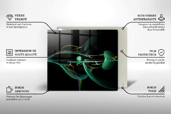 Skärbräda av glas Modern abstraktion