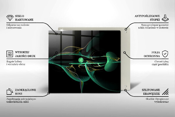 Skärbräda av glas Modern abstraktion