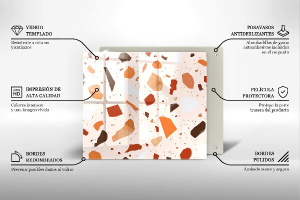 Skärbräda av glas Dekorativt stengods