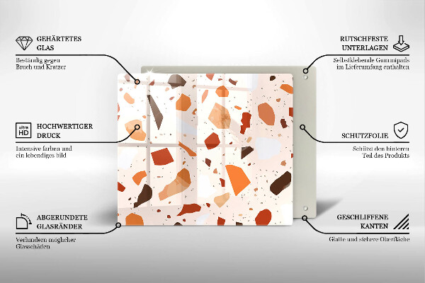 Skärbräda av glas Dekorativt stengods