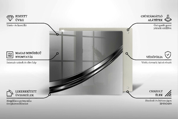 Skärbräda av glas Metallabstraktion