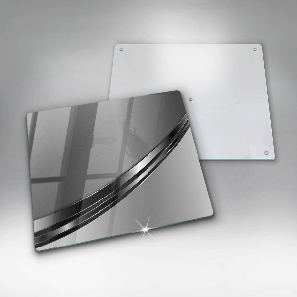 Skärbräda av glas Metallabstraktion