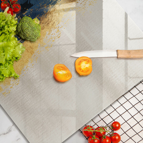 Skärbräda av glas Abstraktion guld