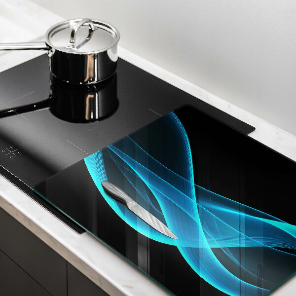 Skärbräda av glas Blå abstraktion