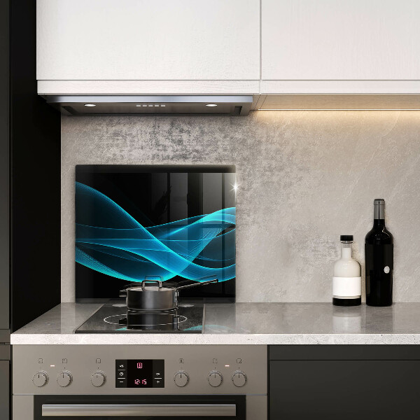 Skärbräda av glas Blå abstraktion