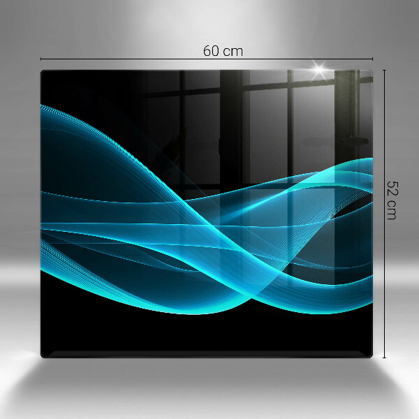 Skärbräda av glas Blå abstraktion