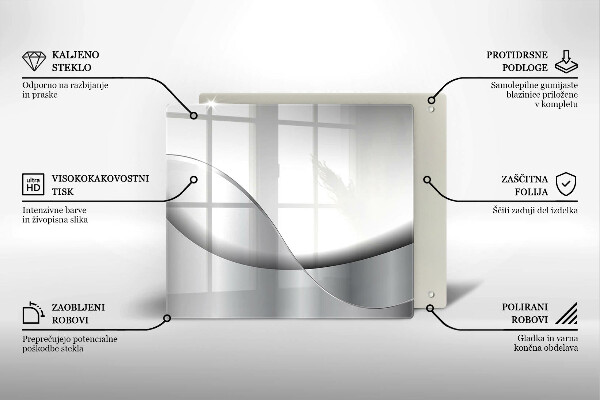 Skärbräda av glas Abstrakta linjer design