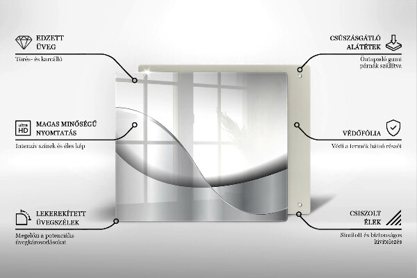 Skärbräda av glas Abstrakta linjer design