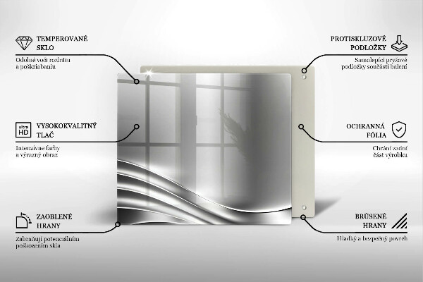 Skärbräda av glas Metallstruktur