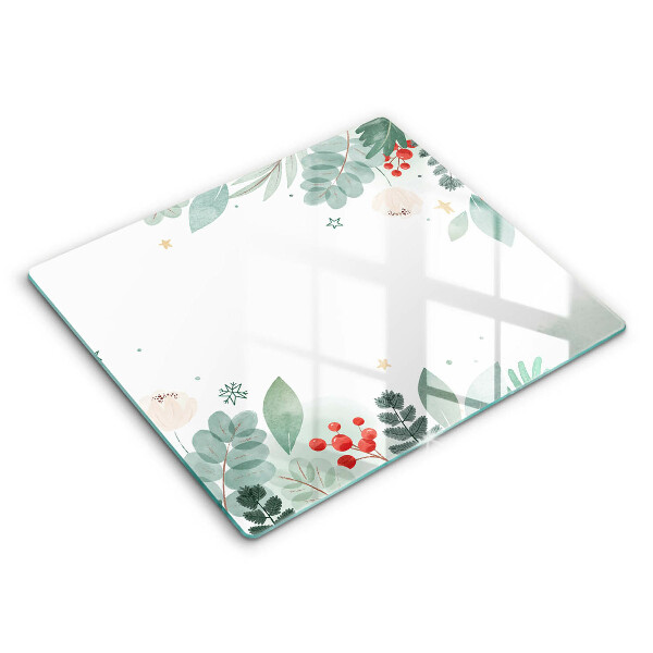 Skärbräda av glas Akvarell blad