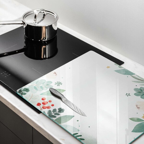 Skärbräda av glas Akvarell blad