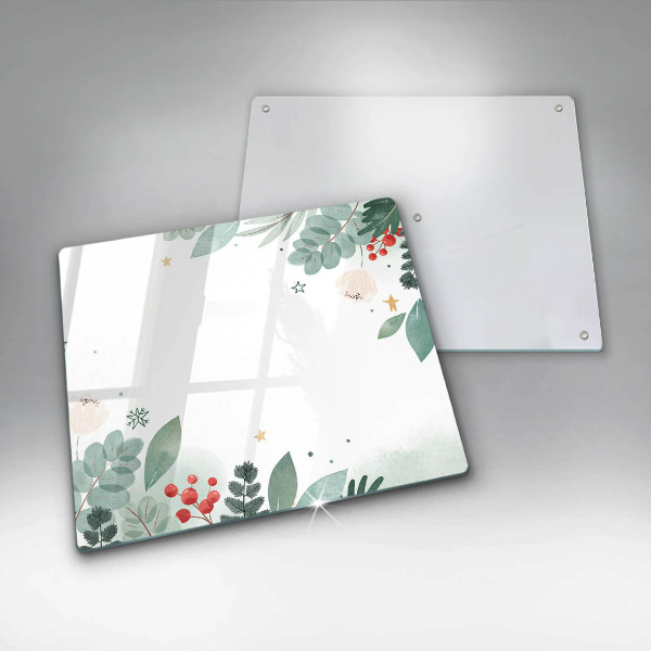 Skärbräda av glas Akvarell blad