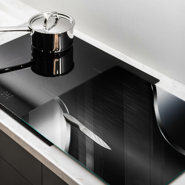 Skärbräda av glas Metallabstraktion