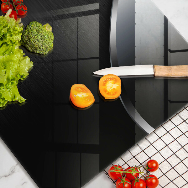 Skärbräda av glas Metallabstraktion