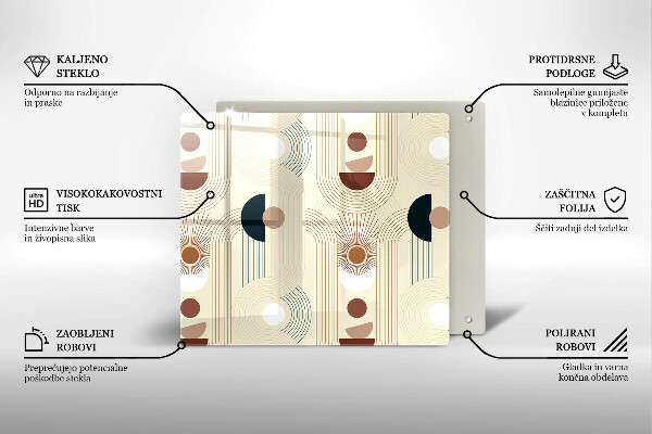 Skärbräda av glas Geometri boho former