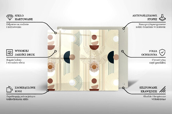 Skärbräda av glas Geometri boho former