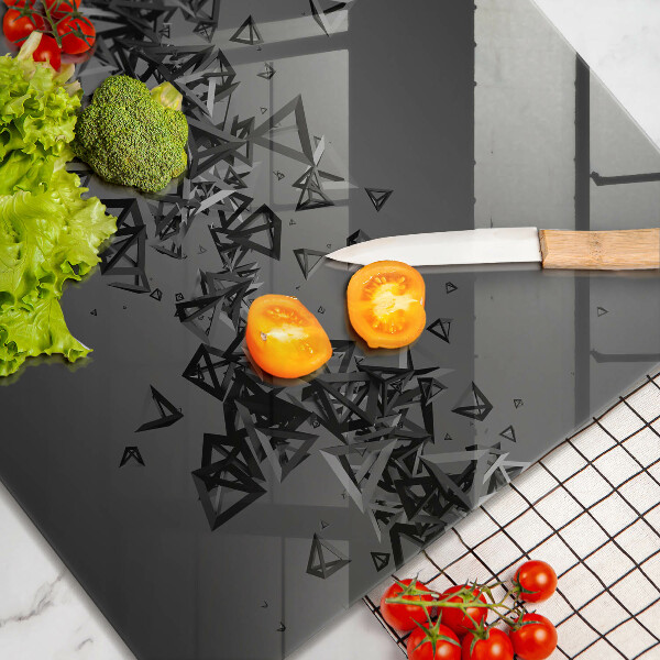 Skärbräda av glas Abstraktion 3D-former