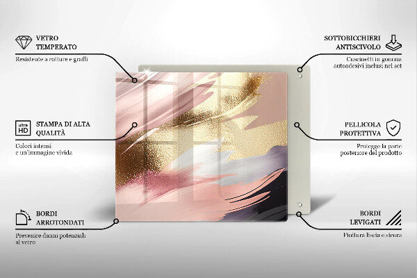 Skärbräda av glas Pastellfläckar