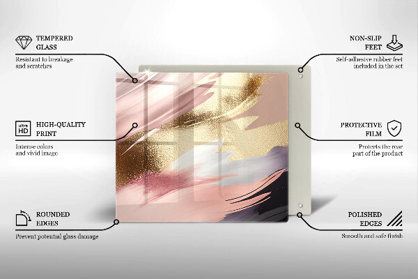 Skärbräda av glas Pastellfläckar