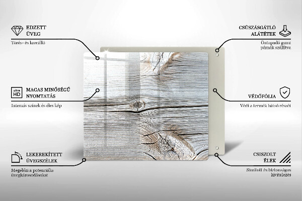 Skärbräda av glas Ljus