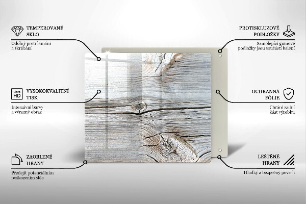Skärbräda av glas Ljus