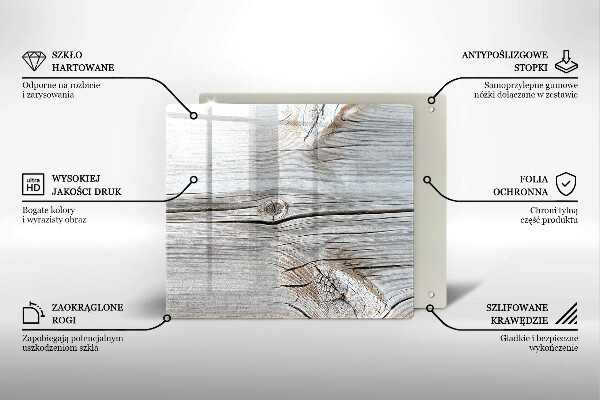 Skärbräda av glas Ljus