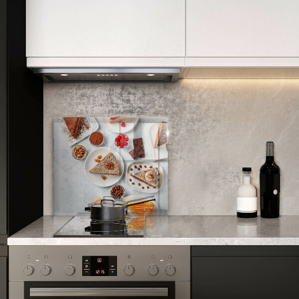 Skärbräda av glas Słodkości ciasta