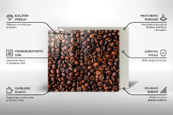 Skärbräda av glas Kawa ziarna