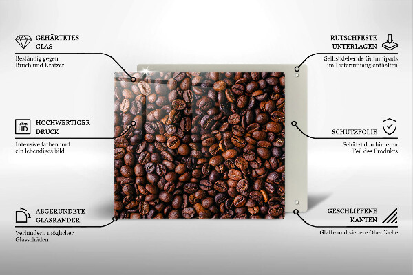 Skärbräda av glas Kawa ziarna