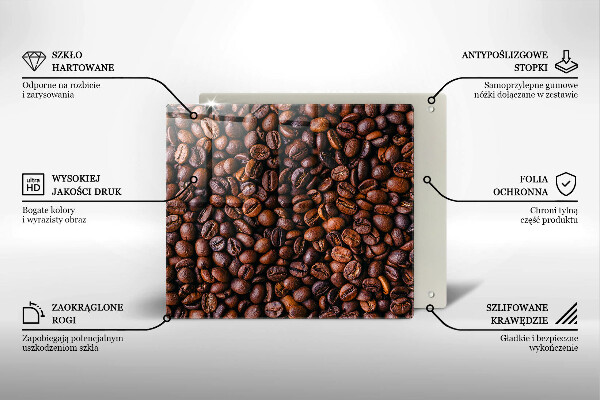 Skärbräda av glas Kawa ziarna