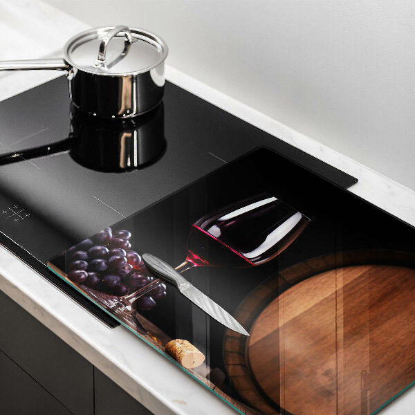 Skärbräda av glas Beczka wina kieliszek