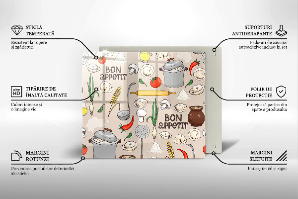 Skärbräda av glas Ilustracja kuchnia
