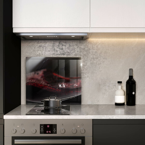 Skärbräda av glas Czerwone wino kieliszek