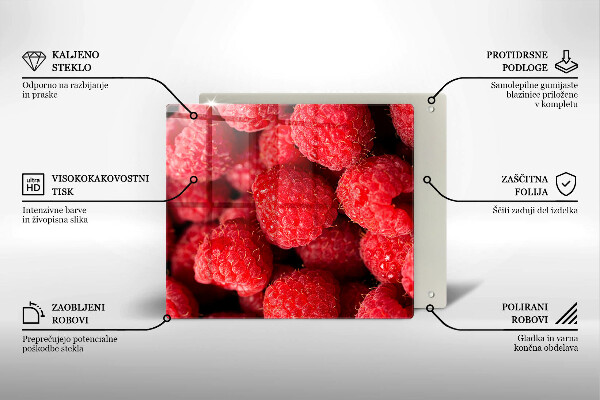Skärbräda av glas Owoce maliny