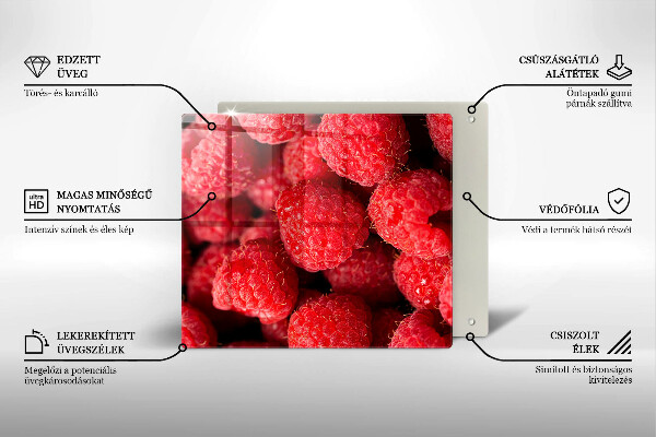 Skärbräda av glas Owoce maliny