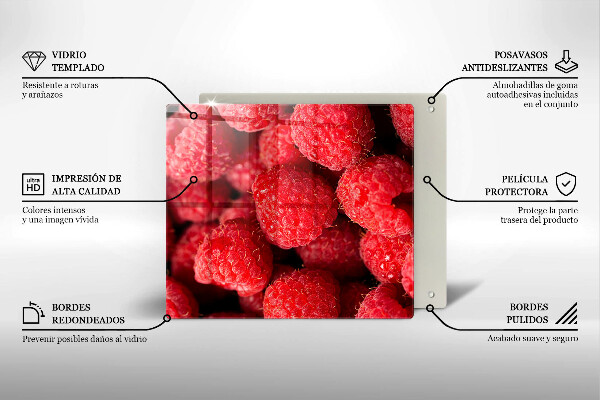 Skärbräda av glas Owoce maliny