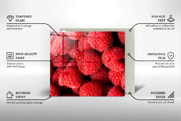 Skärbräda av glas Owoce maliny