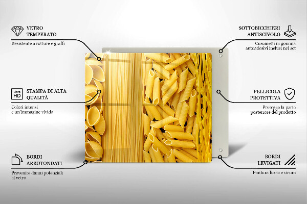 Skärbräda av glas Makaron