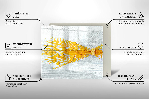 Skärbräda av glas Makaron