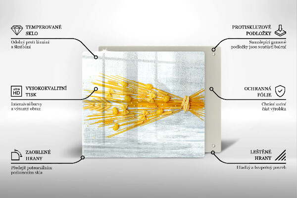 Skärbräda av glas Makaron