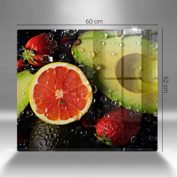 Skärbräda av glas Owoce i warzywa