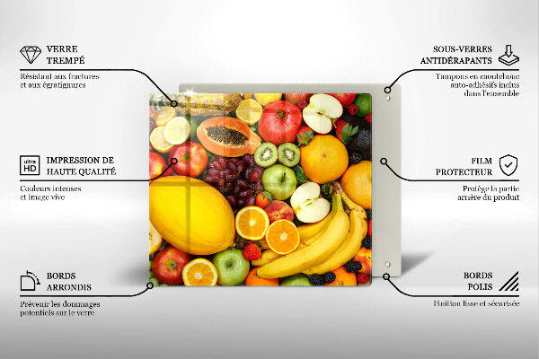 Skärbräda av glas Kolekcja owoców