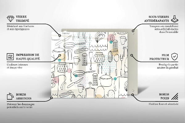 Skärbräda av glas Akcesoria kuchenne