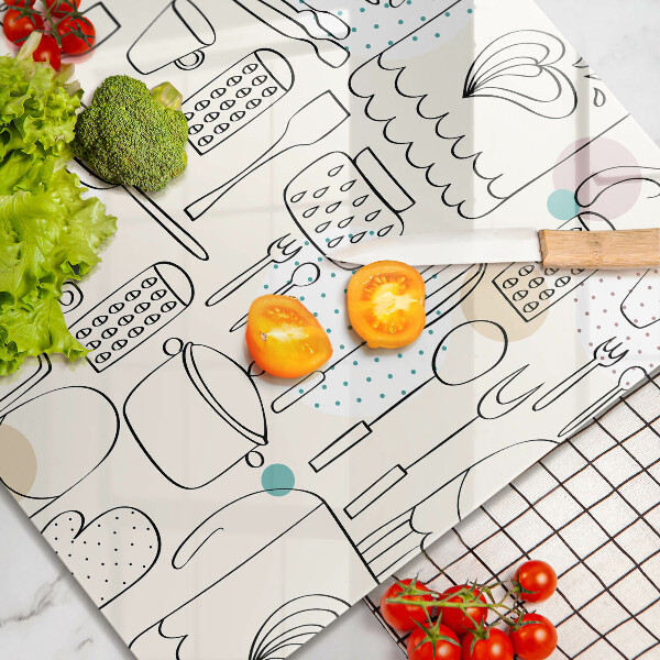 Skärbräda av glas Akcesoria kuchenne