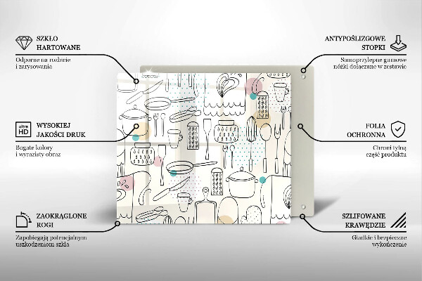 Skärbräda av glas Akcesoria kuchenne