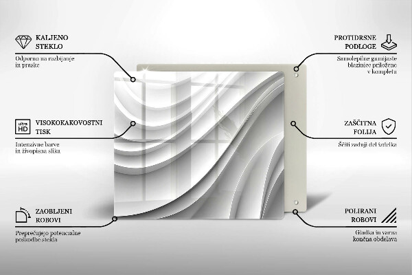 Skärbräda av glas Linie geometryczne
