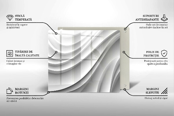 Skärbräda av glas Linie geometryczne