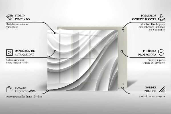 Skärbräda av glas Linie geometryczne