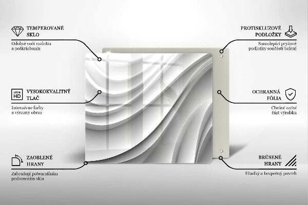 Skärbräda av glas Linie geometryczne