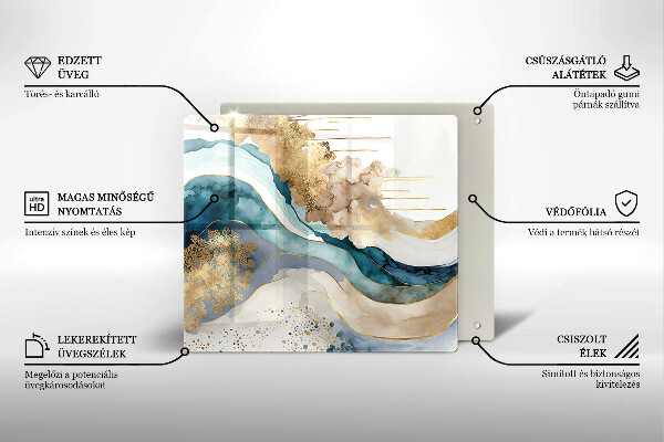 Skärbräda av glas Kolorowy marmur